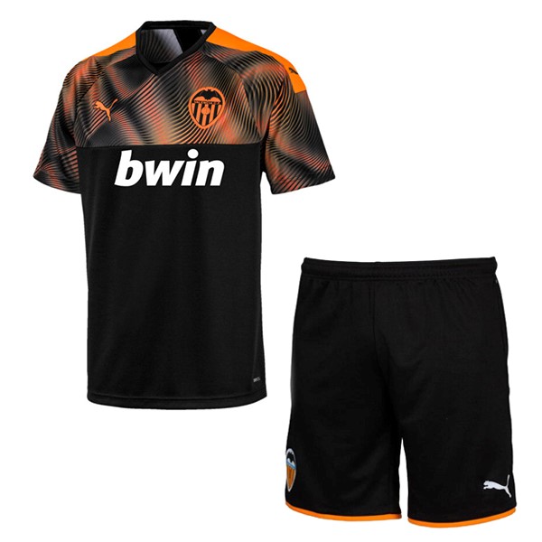 Camiseta Valencia Segunda equipación Niños 2019-2020 Naranja Negro
